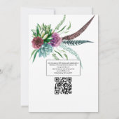 Mystische succesrijke Bohemen QR-code RSVP bruilof Kaart (Achterkant)