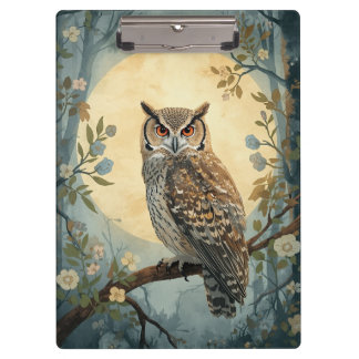 Mystische Uil Maneschijn Bos Kunst | Bosuil  Klembord
