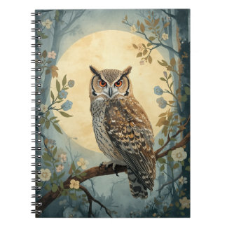 Mystische Uil Maneschijn Bos Kunst | Bosuil  Notitieboek