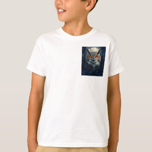 Mystische Uil Watercolor Kunst   Donkere Bos Maan  T-shirt