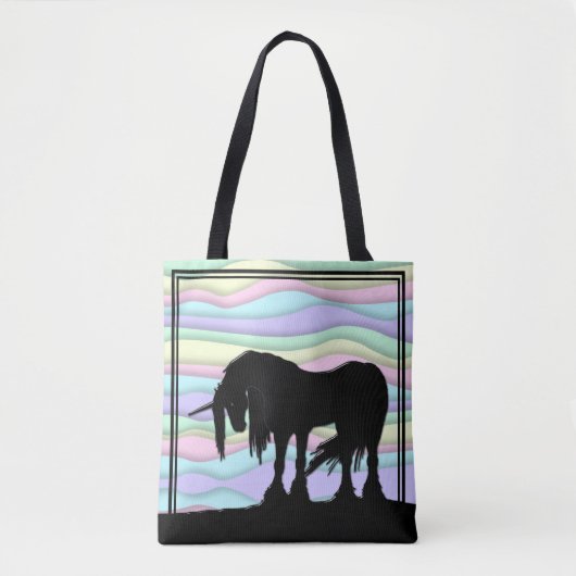 Mystische Unicorn (avy Pastel) Tote Bag (Voorkant)