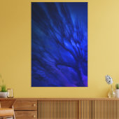 Mystische vleugels met diepblauwe veren canvas afdruk (Insitu (Woonkamer))
