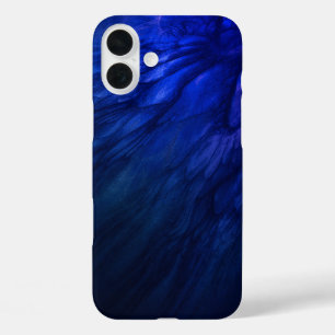 Mystische vleugels met diepblauwe veren iPhone 16 plus hoesje