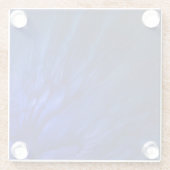 Mystische vleugels met diepblauwe veren glazen onderzetter (Achterkant)