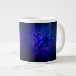 Mystische vleugels met diepblauwe veren grote koffiekop