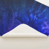 Mystische vleugels met diepblauwe veren sherpa deken (3/4)