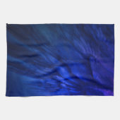 Mystische vleugels met diepblauwe veren theedoek (Horizontaal)