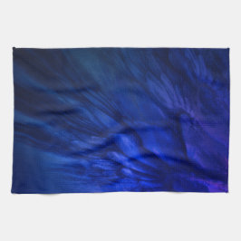 Mystische vleugels met diepblauwe veren theedoek