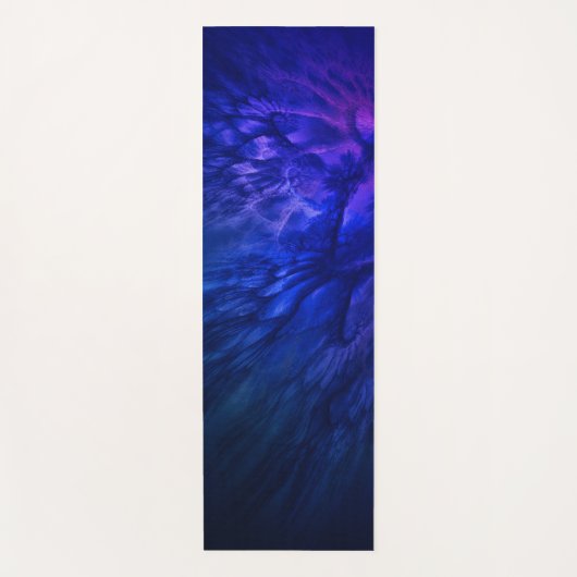 Mystische vleugels met diepblauwe veren yogamat (Voorkant)