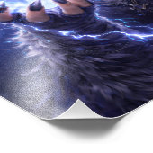 Mystische Wolfs-Kriegerin – Night Spirit Poster (Hoek)