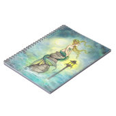 Mystische zeemeermin met lanten- en moonflakkerend notitieboek (Linkerzijde)