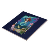 Mystische Zeemeermin Oceaan Fantasie Blauwe Zeelev Tegeltje (Zijkant)