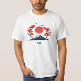 Mystischer Mount Fuji Japanische Schönheit T-shirt