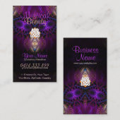 Mystitisch fractal Art Paars Gold Visitekaartje (Voorkant / Achterkant)