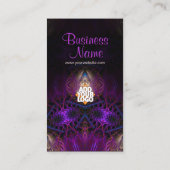 Mystitisch fractal Art Paars Gold Visitekaartje (Achterkant)