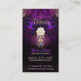 Mystitisch fractal Art Paars Gold Visitekaartje