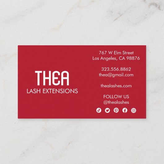 Mystitisch oog Elegant Boho Waterverf Estheticus Visitekaartje (Achterkant)