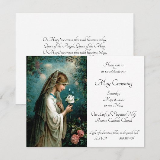 Mystitisch Roos kan kruipen Kaart (Voorkant / Achterkant)