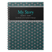 MyStory Blauwgroen+Black Geometry Energy Custom No Notitieboek (Voorkant)