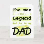 Myth legende Pap citeert grappige citaat vaderdag Kaart (Voorkant)
