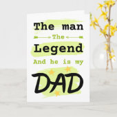 Myth legende Pap citeert grappige citaat vaderdag Kaart (Gele Bloem)