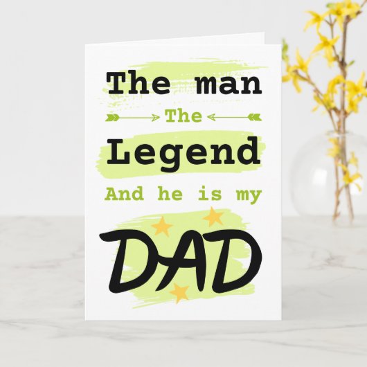 Myth legende Pap citeert grappige citaat vaderdag Kaart (Gele Bloem)