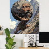 Myth of Sisyphus | Eternal Struggle and Strength A Poster (Thuiskantoor)