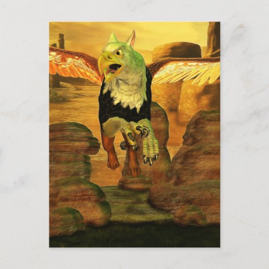 Myth Series 1 Griffin Earth Briefkaart (Voorkant)