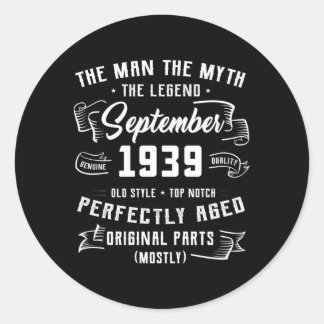 mythe legende september 1939 84th 84 jaar ol ronde sticker