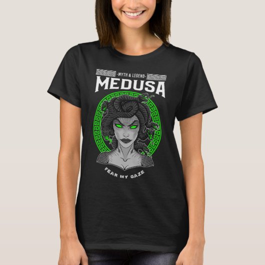 Mythen en Legends Medusa de Cursed T-shirt (Voorkant)