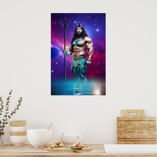 Mythen & legenden: Poseidon Poster (Keuken)