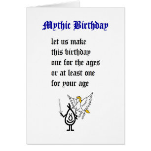 Mythic Birthday - een grappig, gelukkig verjaardag