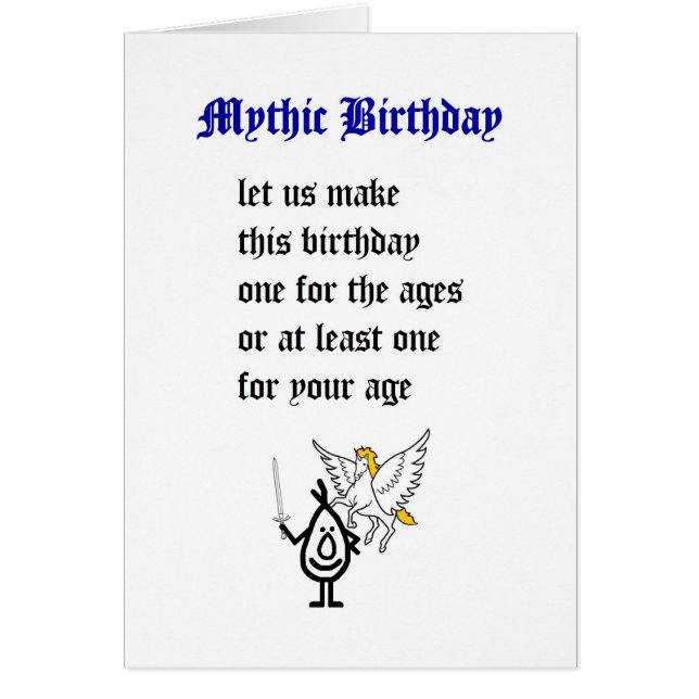 Mythic Birthday - een grappig, gelukkig verjaardag (Voorkant)