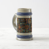 Mythic Blue "Pre-Columbian Tapestry" 650ml Stein Bierpul (Voorkant links)