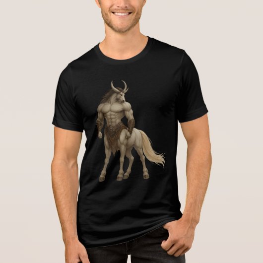 Mythic Centaur Warrior Fantasy Art Tri-Blend Shirt (Voorkant)