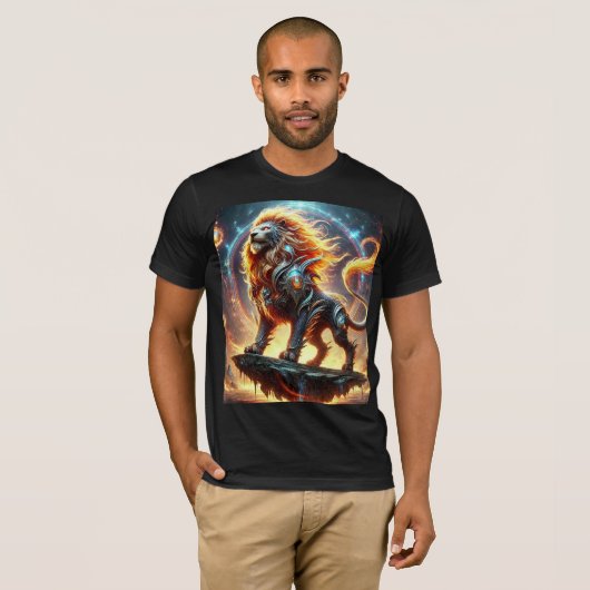 Mythic Dragon Lion T-Shirt Design. (Voorkant volledig)