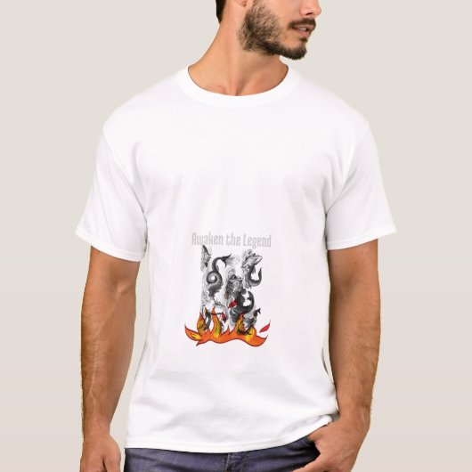 Mythic Fire Beast Fantasy T-Shirt (Voorkant)