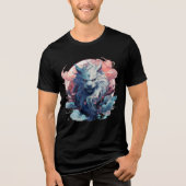 Mythic Moon Fox Spirit with Sakura Tri-Blend Shirt (Voorkant)