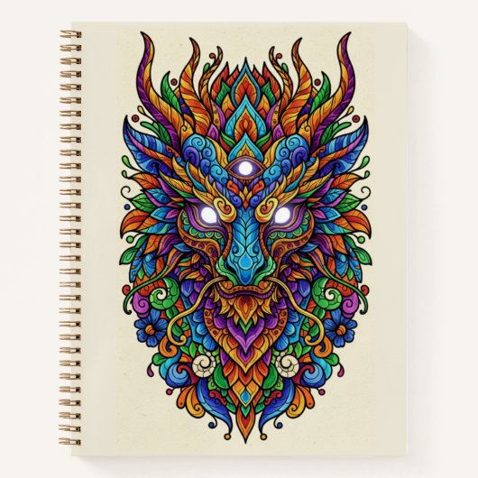 Mythic Prism Guardian Mask Zentangle Journal Notitieboek (Voorkant)