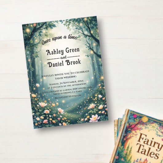 Mythic Woodland Enchanted Forest Fairytale Wedding Acryl Uitnodigingen