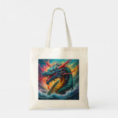 Mythical Blue Dragon van het Zee Tote Bag (Achterkant)
