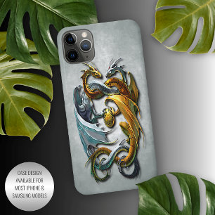 Mythical Celtic Dragons Fantasy Tattoo Art iPhone 11Pro Max Hoesje