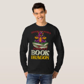Mythical Creater Bookworm Reading Book Dragon T-shirt (Voorkant volledig)