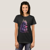 Mythical Creater Fans Dragon Mam die een kind aan T-shirt (Voorkant volledig)