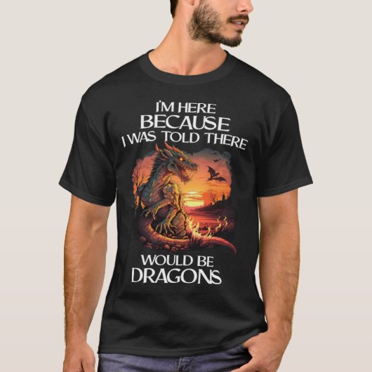 Mythical Creature Dragons Mannen Dragon for a Drag T-shirt (Voorkant)