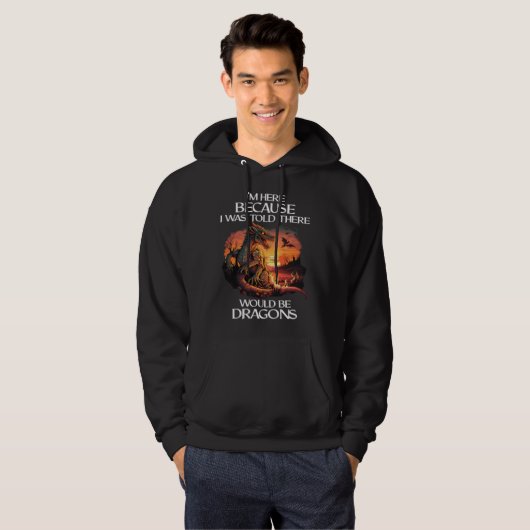 Mythical Creature Dragons Men Dragon for a Dragon Hoodie (Voorkant volledig)