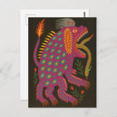 Mythical Creature Folk Art Print Briefkaart (Voorkant / Achterkant)