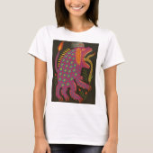 Mythical Creature Folk Art Print T-shirt (Voorkant)