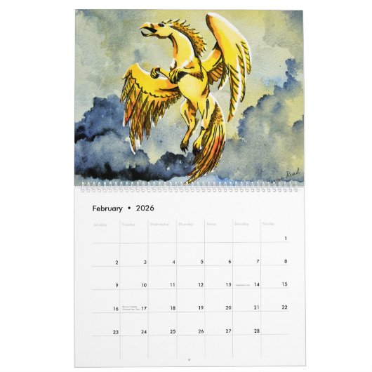 Mythical Creatures 2019 Calendar Kalender (Feb 2026)