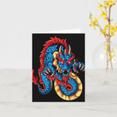 Mythical Creatures China New Year Chinese New Year Kaart (Gele Bloem)